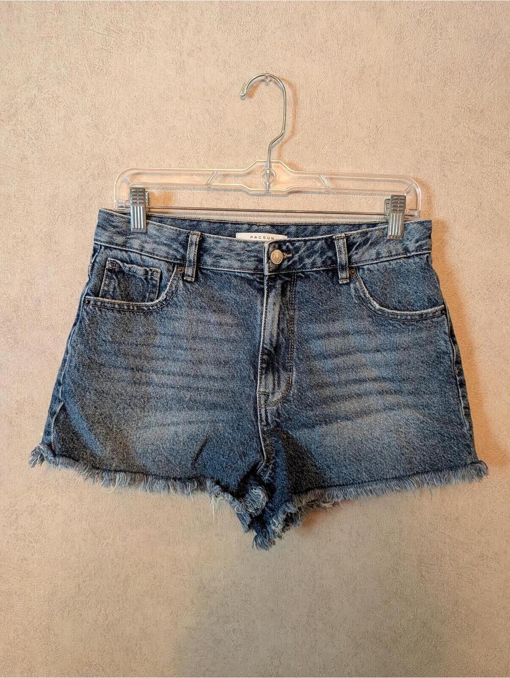PACSUN festival high rise cut off shorts sz 28